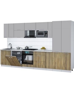 Кухонный гарнитур Интерлиния Мила Gloss 3.5-ПМ2