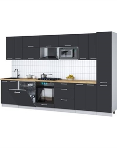 Кухонный гарнитур Интерлиния Мила Gloss 3.4-ПМ2