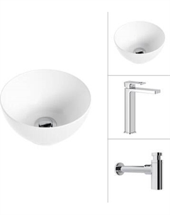 Умывальник со смесителем Lauter 21601E + Cascade 21СК0655C с сифоном 21635CH