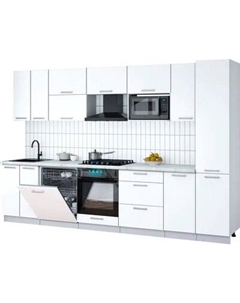 Кухонный гарнитур Интерлиния Мила Gloss 3.2-ПМ2