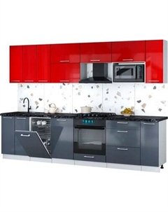 Кухонный гарнитур Интерлиния Мила Gloss 3.0-ПМ4