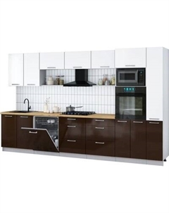 Кухонный гарнитур Интерлиния Мила Gloss 3.5-ПМ1
