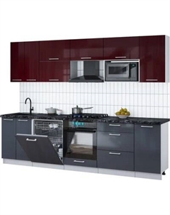 Кухонный гарнитур Интерлиния Мила Gloss 2.8-ПМ2