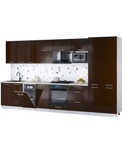 Кухонный гарнитур Интерлиния Мила Gloss 3.7-ПМ4