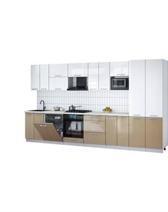 Кухонный гарнитур Интерлиния Мила Gloss 3.8-ПМ2