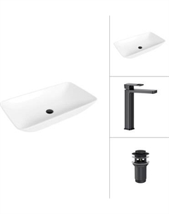 Умывальник со смесителем Lauter 21886 + Cascade 21СК0655BS с донным клапаном 21190B