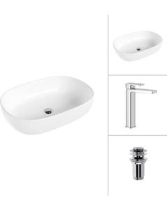 Умывальник со смесителем Lauter 21836 + Cascade 21СК0655C с донным клапаном 21190CH