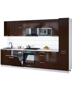 Кухонный гарнитур Интерлиния Мила Gloss 3.2-ПМ2