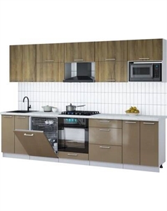 Кухонный гарнитур Интерлиния Мила Gloss 3.0-ПМ2