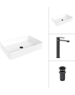 Умывальник со смесителем Lauter 21842 + Moon 21СК8691BS с донным клапаном 21190B