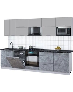 Кухонный гарнитур Интерлиния Мила Gloss 3.0-ПМ2