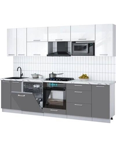 Кухонный гарнитур Интерлиния Мила Gloss 2.8-ПМ2