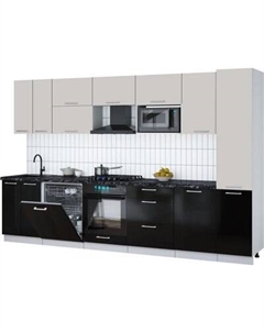 Кухонный гарнитур Интерлиния Мила Gloss 3.3-ПМ2