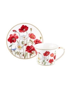 Чашка с блюдцем Elan Gallery Маки / 420321 Elan gallery
