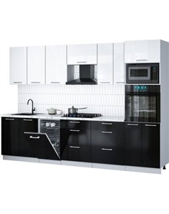Кухонный гарнитур Интерлиния Мила Gloss 3.05-ПМ3