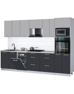 Кухонный гарнитур Интерлиния Мила Gloss 3.05-ПМ3