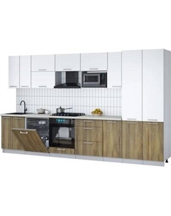 Кухонный гарнитур Интерлиния Мила Gloss 3.6-ПМ2