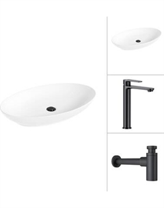 Умывальник со смесителем Lauter 21571 + Moon 21СК8691BS с сифоном 21635B