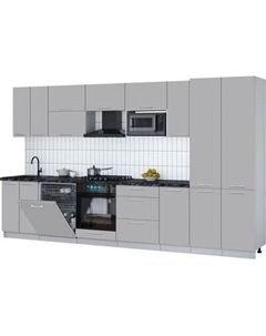 Кухонный гарнитур Интерлиния Мила Gloss 3.6-ПМ2