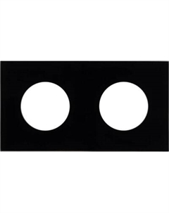 Рамка для выключателей и розеток Arlight FRM-GLARE-GC-2-BK / 043836