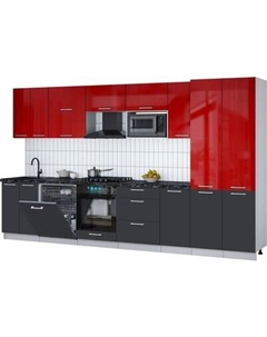 Кухонный гарнитур Интерлиния Мила Gloss 3.6-ПМ2