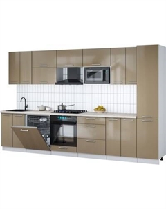 Кухонный гарнитур Интерлиния Мила Gloss 3.4-ПМ2