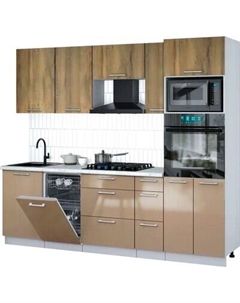 Кухонный гарнитур Интерлиния Мила Gloss 2.45-ПМ3