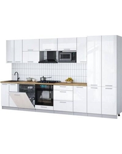 Кухонный гарнитур Интерлиния Мила Gloss 3.6-ПМ2