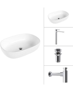 Умывальник со смесителем Lauter 21836 + Reef 21CK8678C + сифон 21635CH + дон.клапан 21190CH