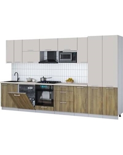 Кухонный гарнитур Интерлиния Мила Gloss 3.6-ПМ2