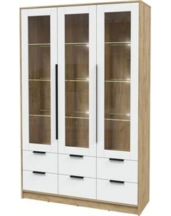 Шкаф с витриной Интерлиния Концепт КТ-ШВ3 с подсветкой