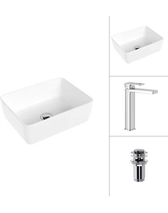 Умывальник со смесителем Lauter 21674B + Cascade 21СК0655C с донным клапаном 21190CH