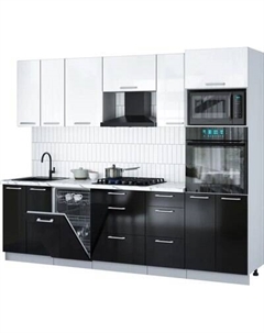 Кухонный гарнитур Интерлиния Мила Gloss 2.65-ПМ3