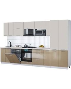 Кухонный гарнитур Интерлиния Мила Gloss 3.5-ПМ2