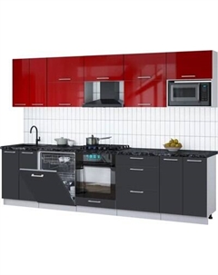 Кухонный гарнитур Интерлиния Мила Gloss 3.0-ПМ2