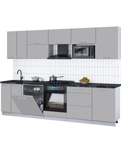 Кухонный гарнитур Интерлиния Мила Gloss 2.9-ПМ2