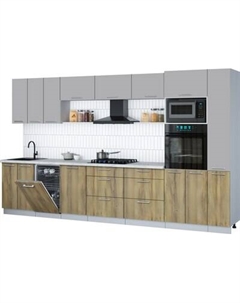 Кухонный гарнитур Интерлиния Мила Gloss 3.6-ПМ3