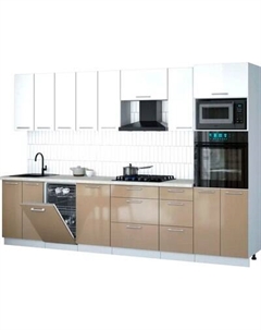 Кухонный гарнитур Интерлиния Мила Gloss 3.1-ПМ3
