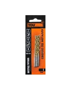 Набор сверл Yourtools HSS-TiN 4.0x43x75мм