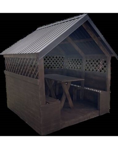 Беседка КомфортПром С двухскатной крышей 2x3 метра / 102222224 Комфортпром