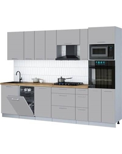Кухонный гарнитур Интерлиния Мила Gloss 2.9-ПМ3