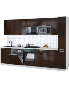 Кухонный гарнитур Интерлиния Мила Gloss 3.1-ПМ2