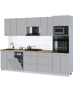 Кухонный гарнитур Интерлиния Мила Gloss 2.85-ПМ3