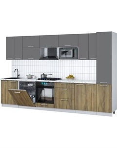 Кухонный гарнитур Интерлиния Мила Gloss 3.4-ПМ2