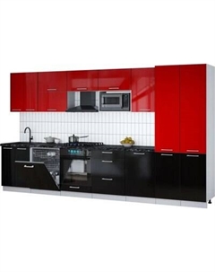 Кухонный гарнитур Интерлиния Мила Gloss 3.7-ПМ2