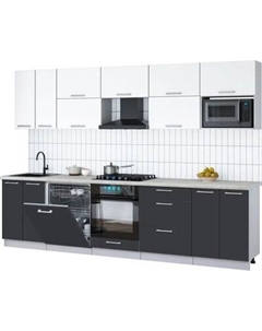 Кухонный гарнитур Интерлиния Мила Gloss 3.0-ПМ2