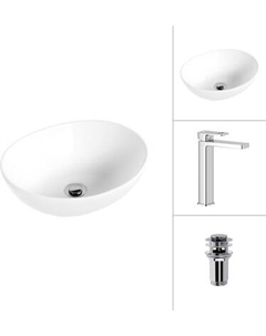 Умывальник со смесителем Lauter 21652 + Cascade 21СК0655C с донным клапаном 21190CH