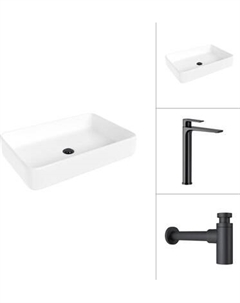 Умывальник со смесителем Lauter 21842 + Reef 21CK8678BS с сифоном 21635B