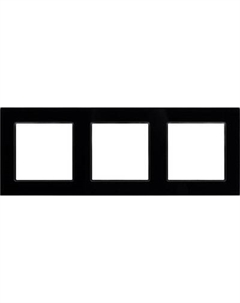 Рамка для выключателей и розеток Arlight FRM-GLARE-GS-3-BK / 043800