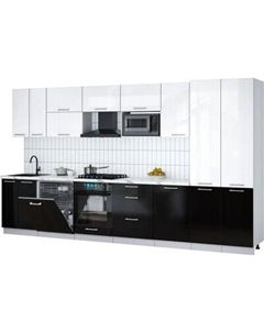 Кухонный гарнитур Интерлиния Мила Gloss 3.7-ПМ2